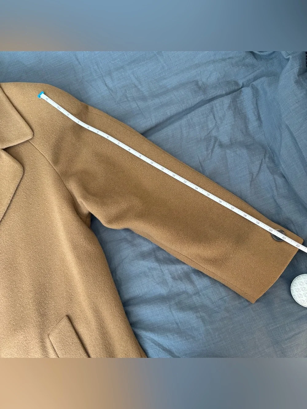 Vintage 90’s Jones New York Camel Brown 100% Wool Coat, L 🤎